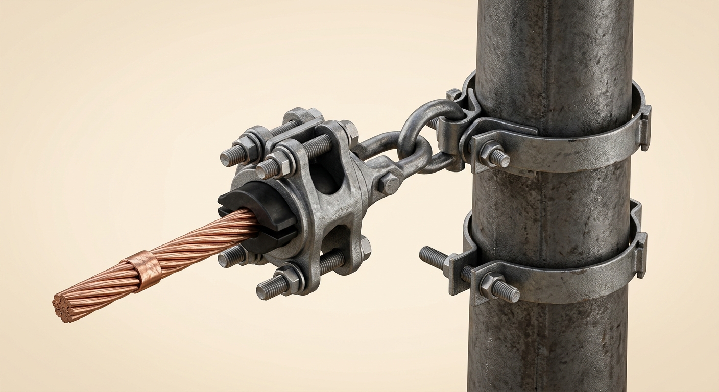 Dead End Clamp with Eye Hook & Pole Clamp