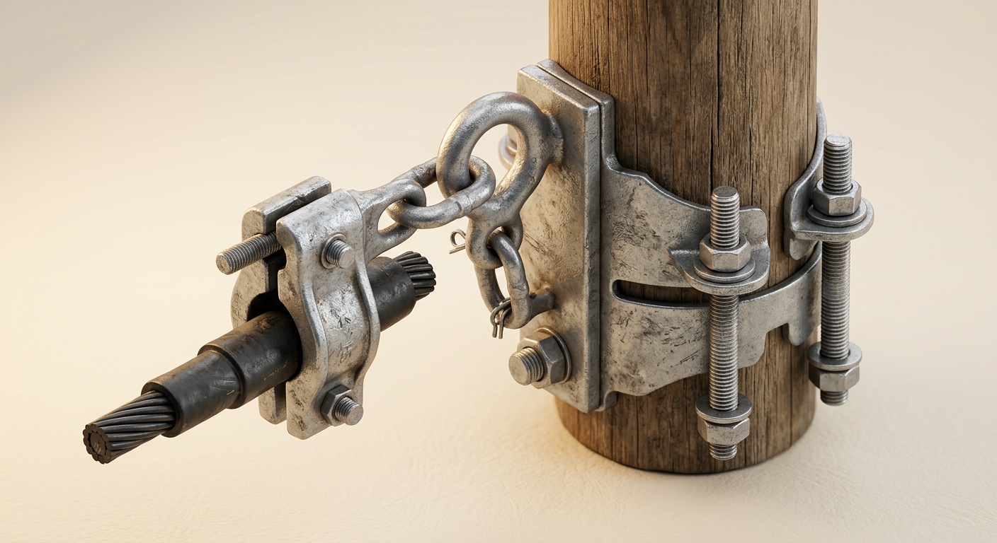 Suspension Clamp w Eye Hook & Pole Clamp